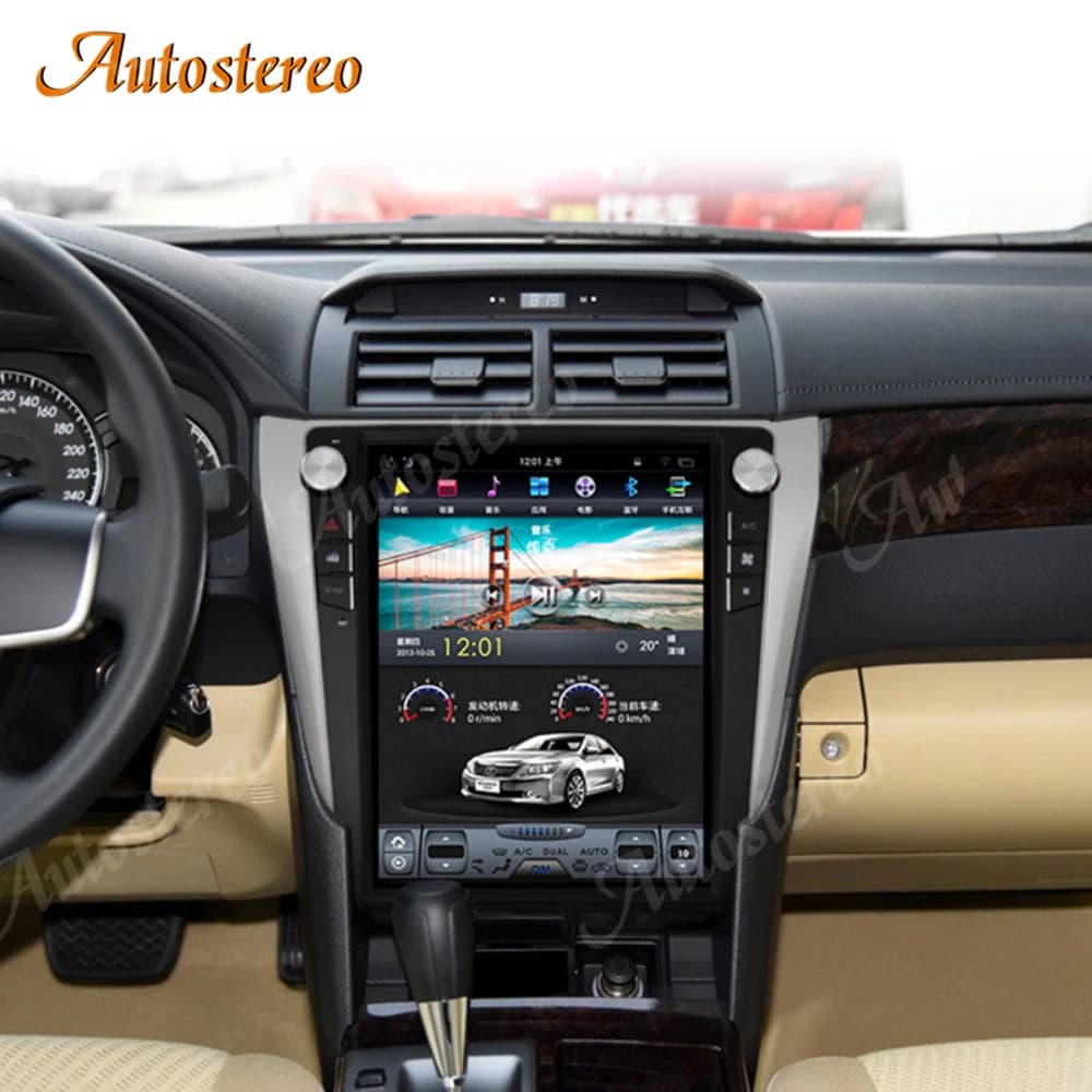 QLED 8+128G Android 13.0 Radio For Toyota Camry Aurion 2012-2016 Car GPS Navigation Multimedia Player Auto Stereo Headunit