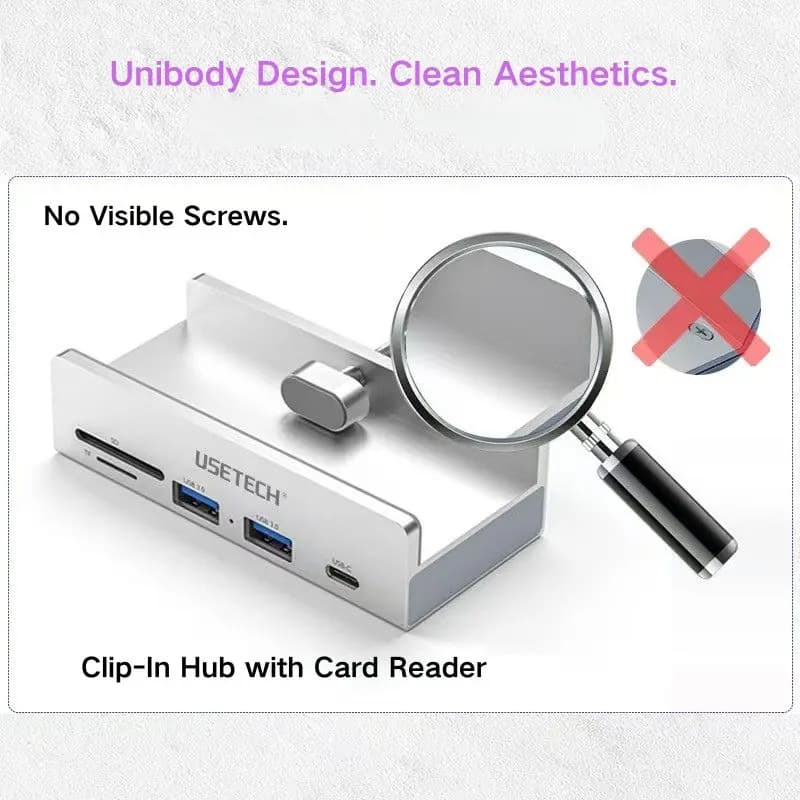 Dock hub USB 3.0: splitter universale in lega di alluminio da 5 Gbps per laptop/desktop con slot per scheda TF