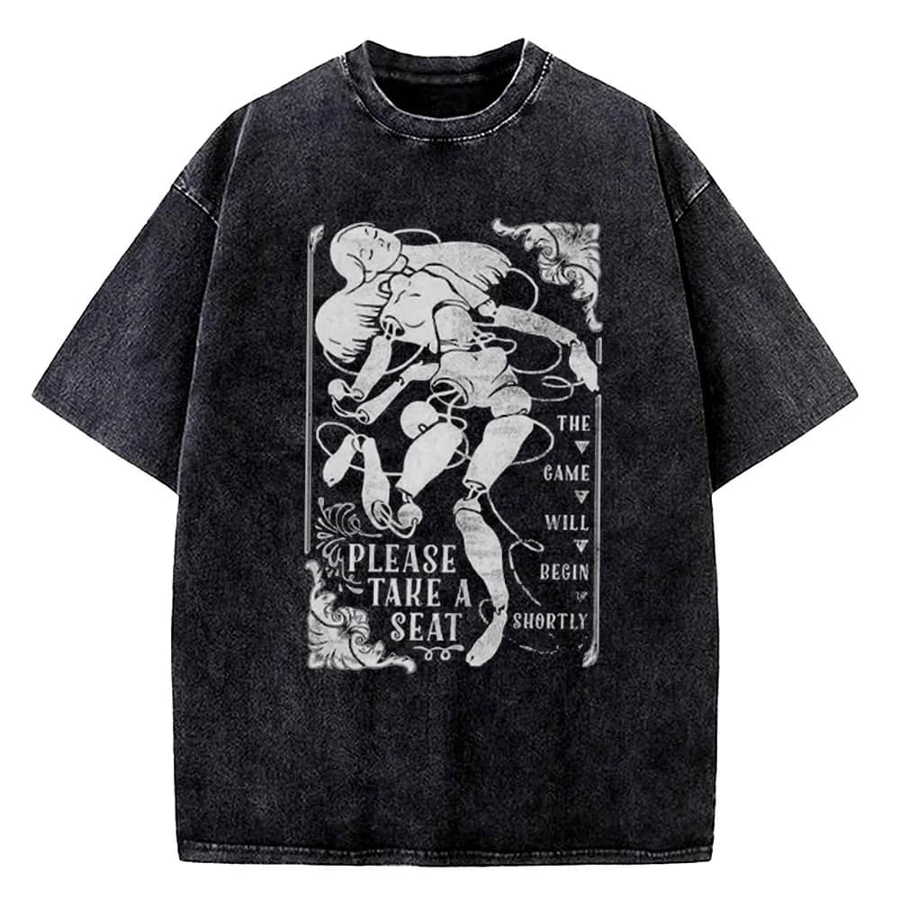 Death Parade Vintage Washed cotton t shirt men kawaii Pastel harajuku Pop Culture top tees Classic Digital Pastel graphic