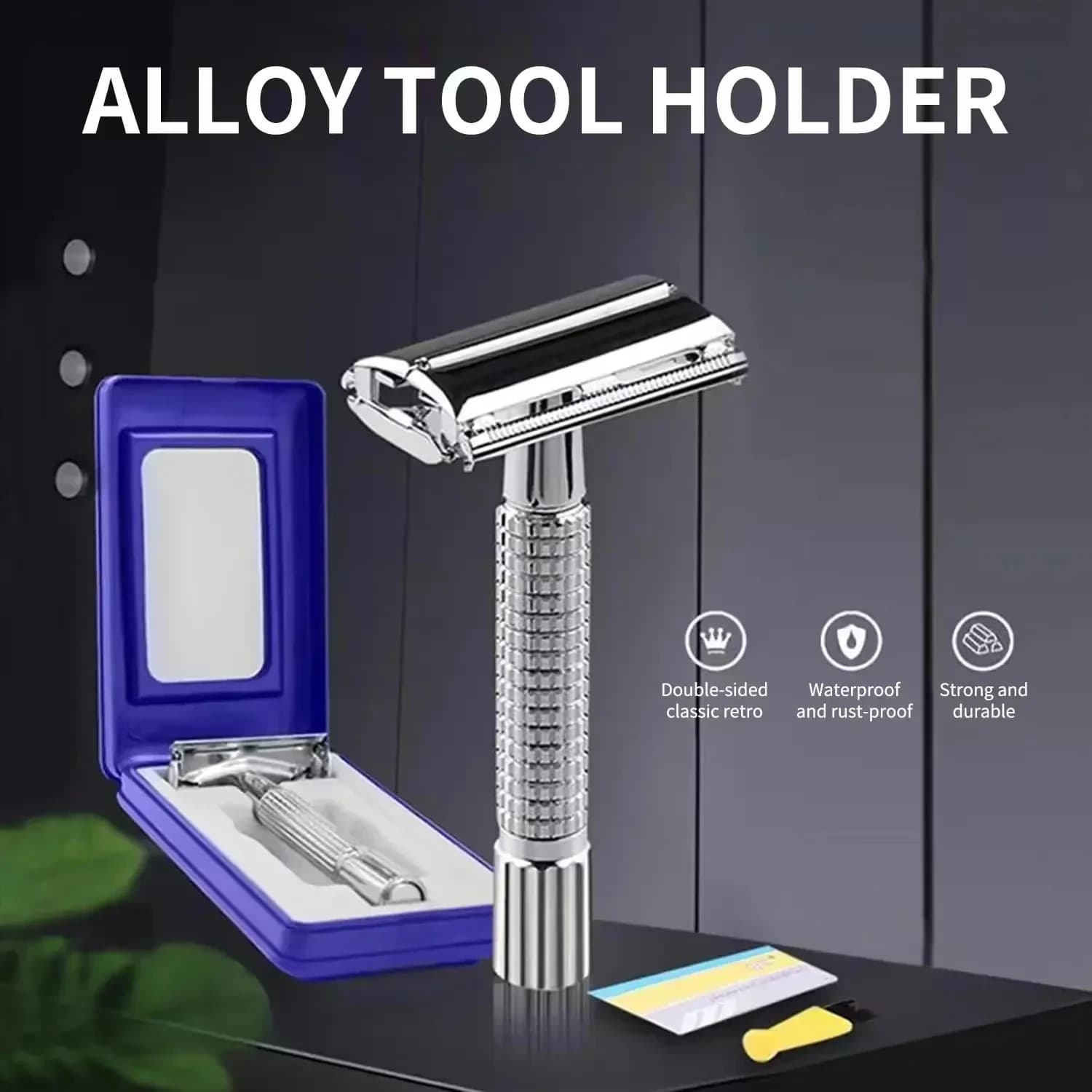 Double-board safety shaver for unisex safety shaver with delicate support for box with blade Professional accessories for barber styling