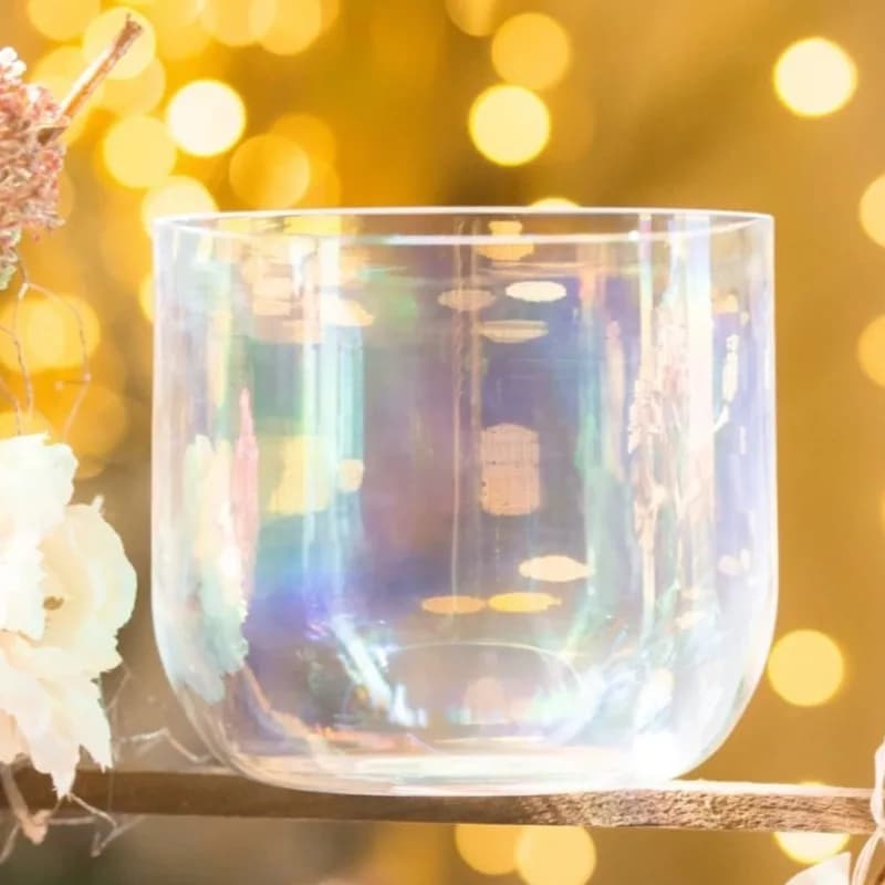 432Hz Crystal Singing Bowl Meditation Yoga Sound Bowl Transparent Singing Bowls Sound Healing Professional Percussion Instrument