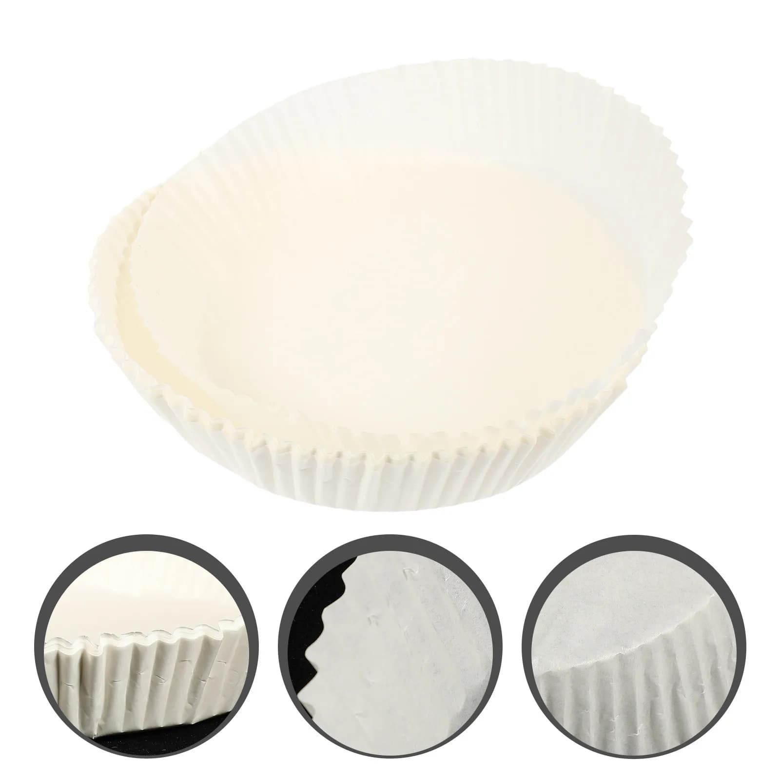 100 Pieces of Rolling Oven Paper Disposable for Air Fryer, Cooking Bowls for Roasting, Cooking, Frying and Serving, for Domestic Use and Breading
