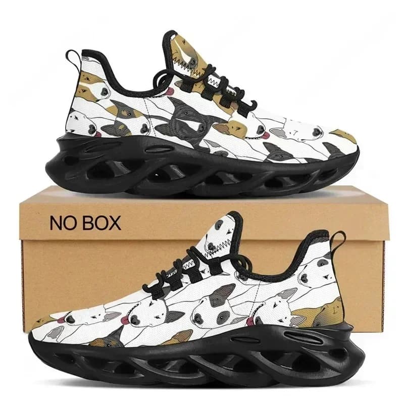 Scarpe da donna con stampa Bull Terrier, sneakers estive per coppia, scarpe casual basse con lacci, leggere, spedizione rapida