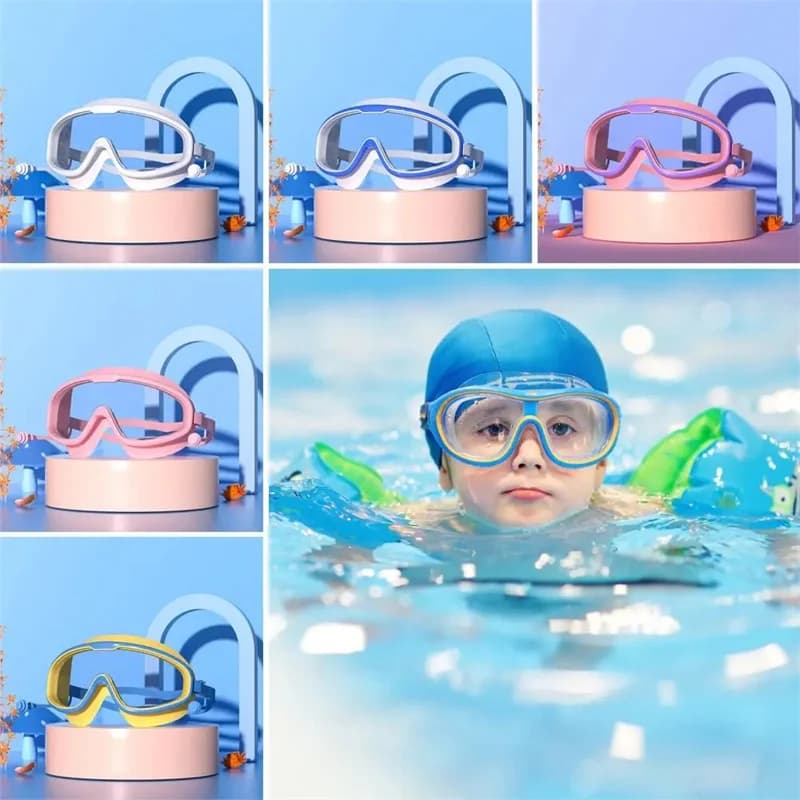 Professional swimming glasses anti-snatching with ear plugs Diving glasses with large frame for durable diving glasses for swimming pool
