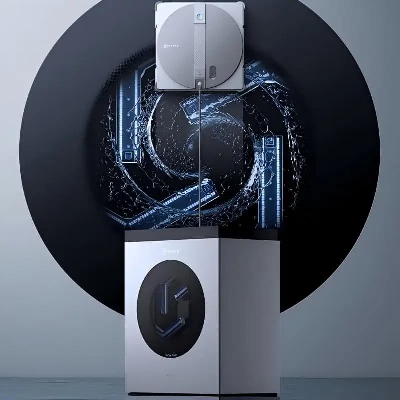Nuovo ECOVACS WINBOT W3 2026: Pulitore Automatico per Vetri con Spruzzo d'Acqua, Pulizia a Umido e Base di Ricarica Domestica con Panno per la Pulizia
