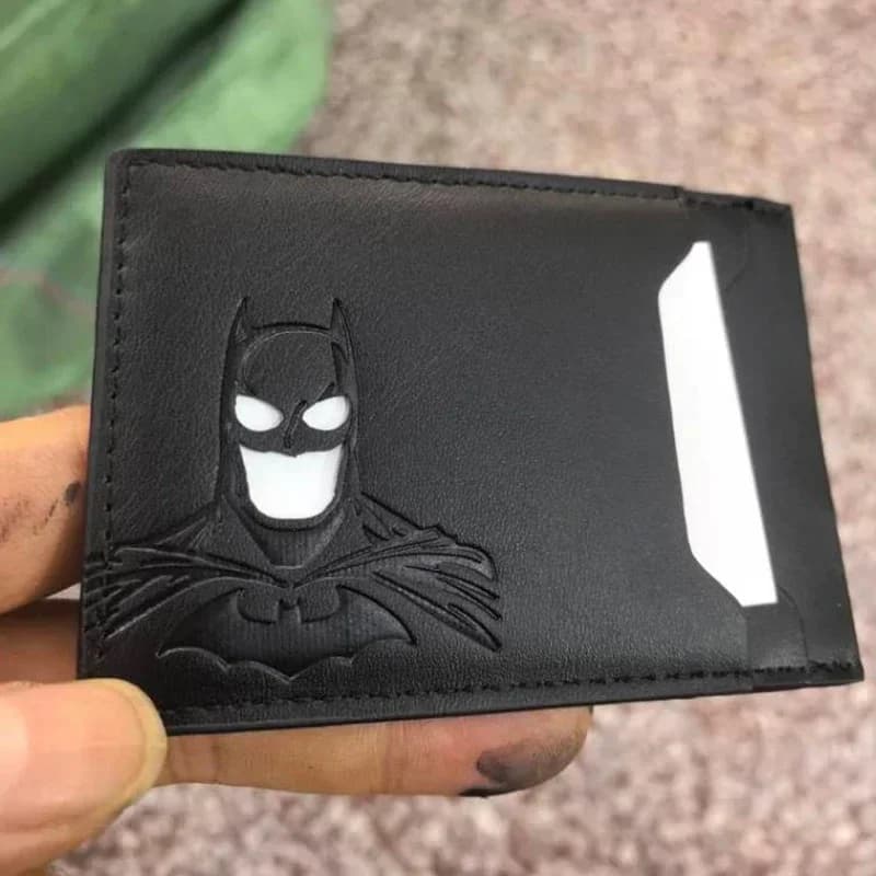 2026 New Leather Bat Wallet - Personalized Superhero Mask Card Holder ID Heroic Wallet Gift for Fans