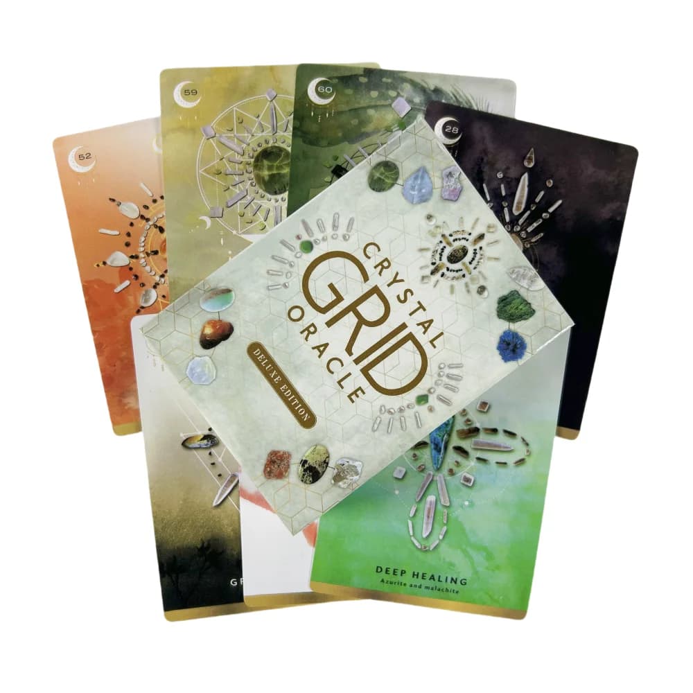 Crystal Grid Oracle Cards A 72 Deck Tarot English Visions Divination Edition Borad Playing Games