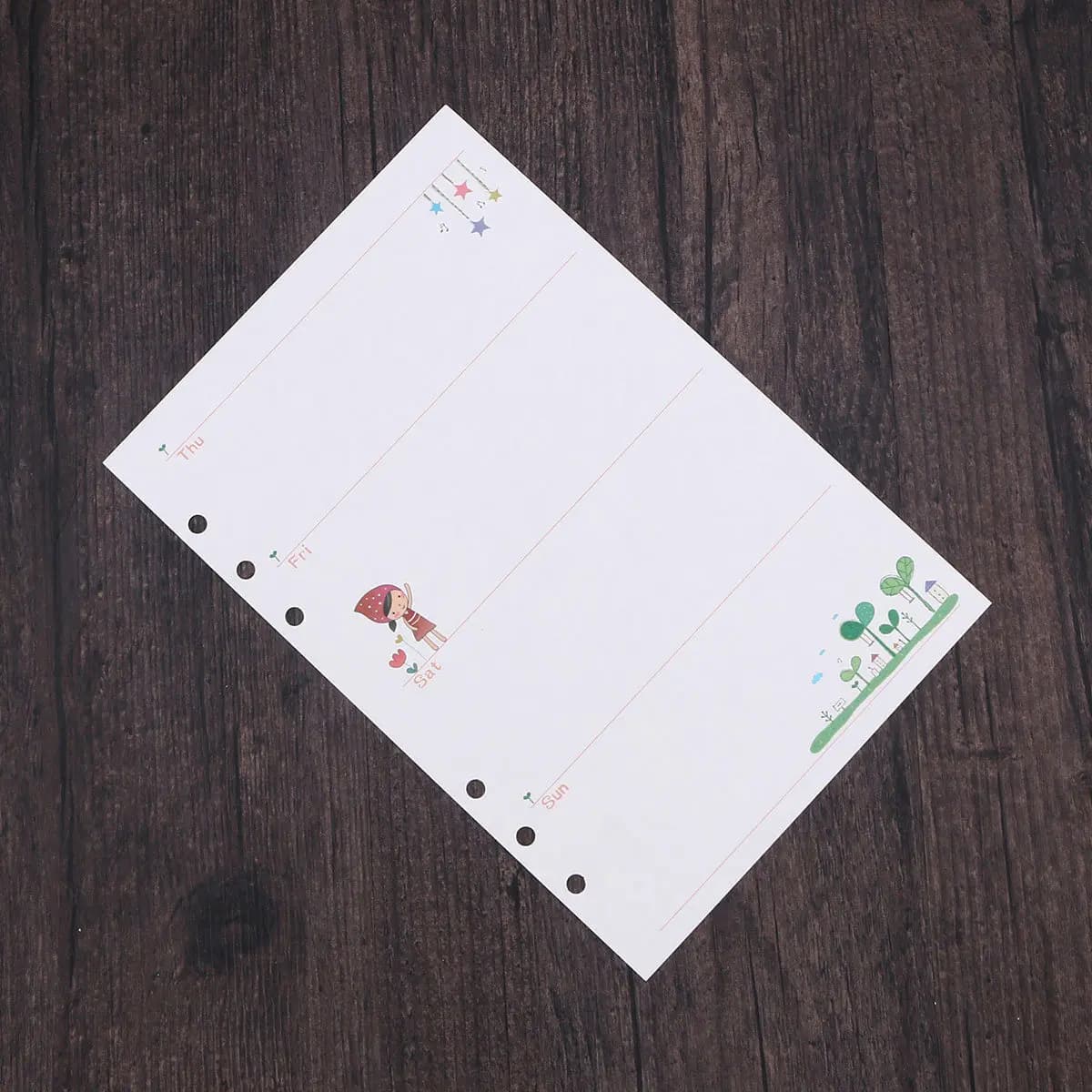 1 Pezzo di Ricariche di Carta A5 a 6 Fori, 90 Fogli Totali, Colorate, per Scrittura Fluida e Disegno, Ricariche per Quaderni a Spirale da Viaggio