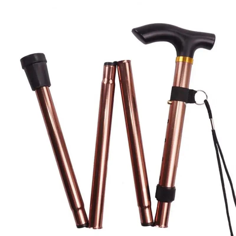 Light Trekking Stick with Adjustable Folding Section for Seniors, Durable Outdoor Traveling Stick Wholesale