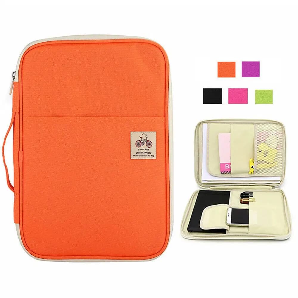 Travel Zipped File Organizer Document Bag Conference Package Portfolio Conference Folder
