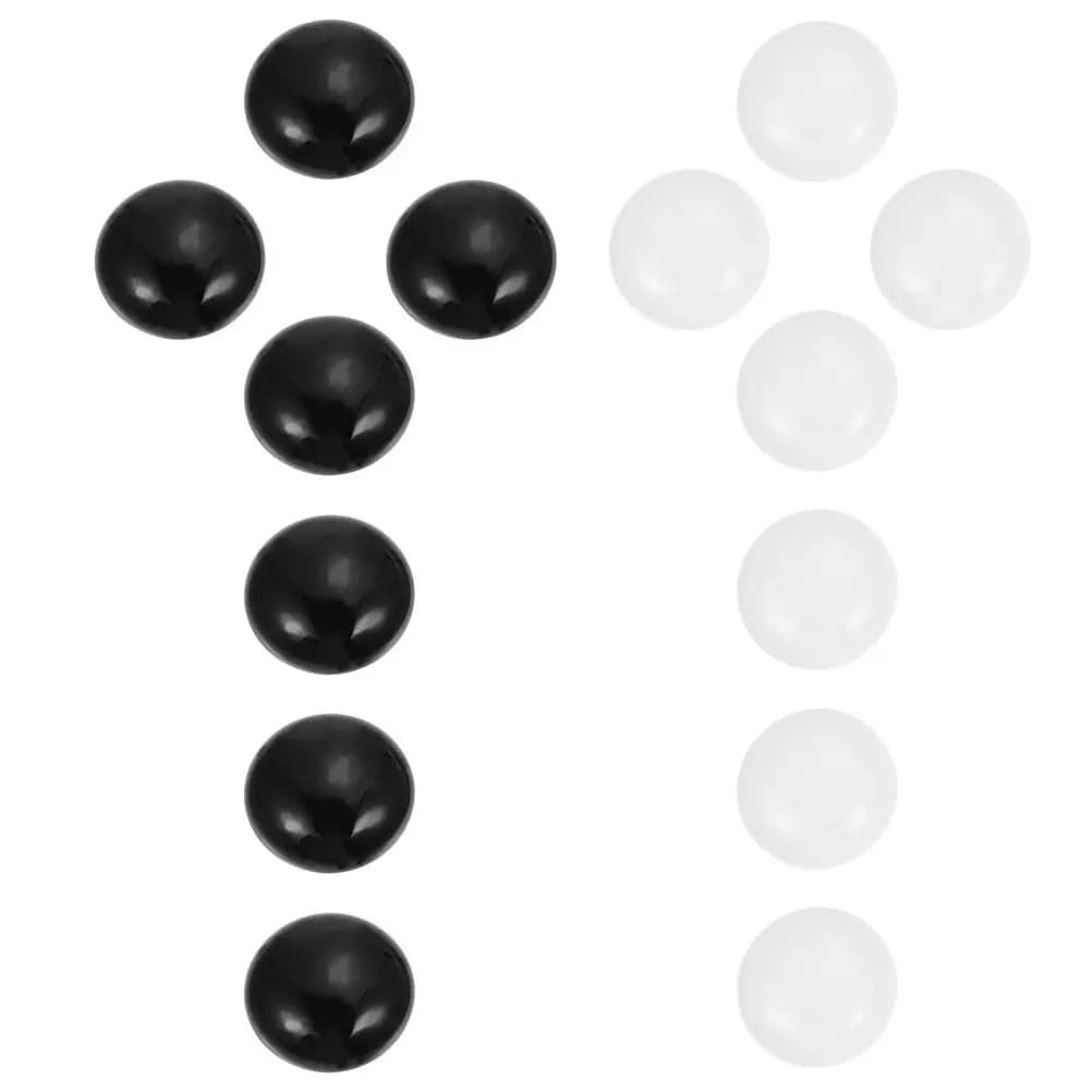Pezzi in Ceramica Neri e Bianchi per Gioco Go (Gobang) - Accessori con Retro Piatto