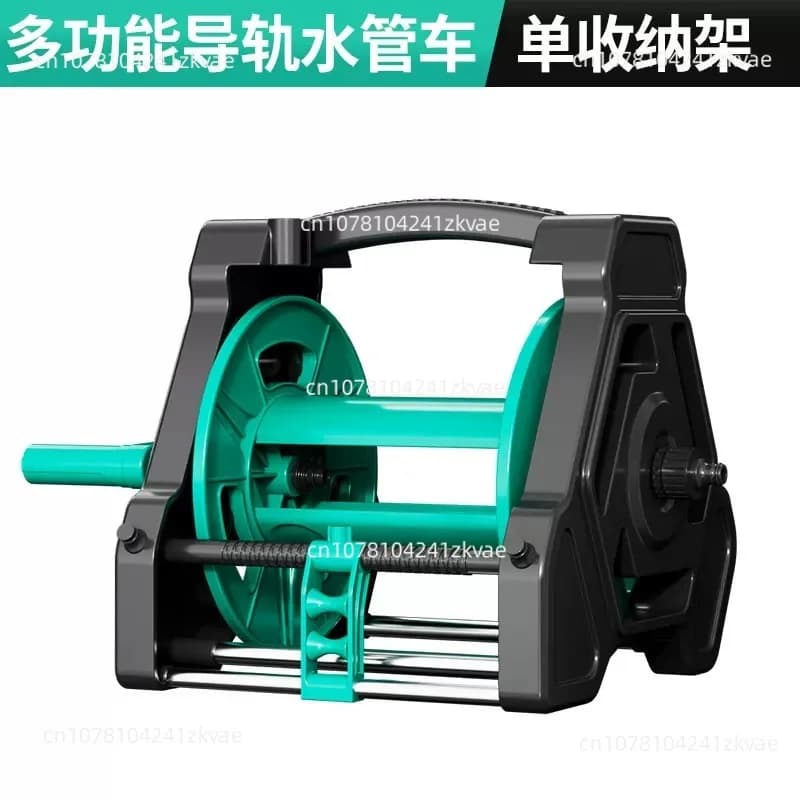 Hose Reel Cart with Automatic Tube Arrangement, Guide Wheel Design, Garden Watering & Car Washing Storage