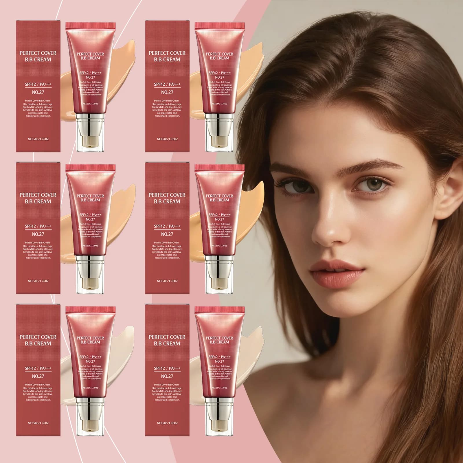 BB Cream Copertura Perfetta, Controllo Olio, Illumina il Tono della Pelle, Attenua le Imperfezioni, Leggera, Trucco Naturale, Correttore Viso