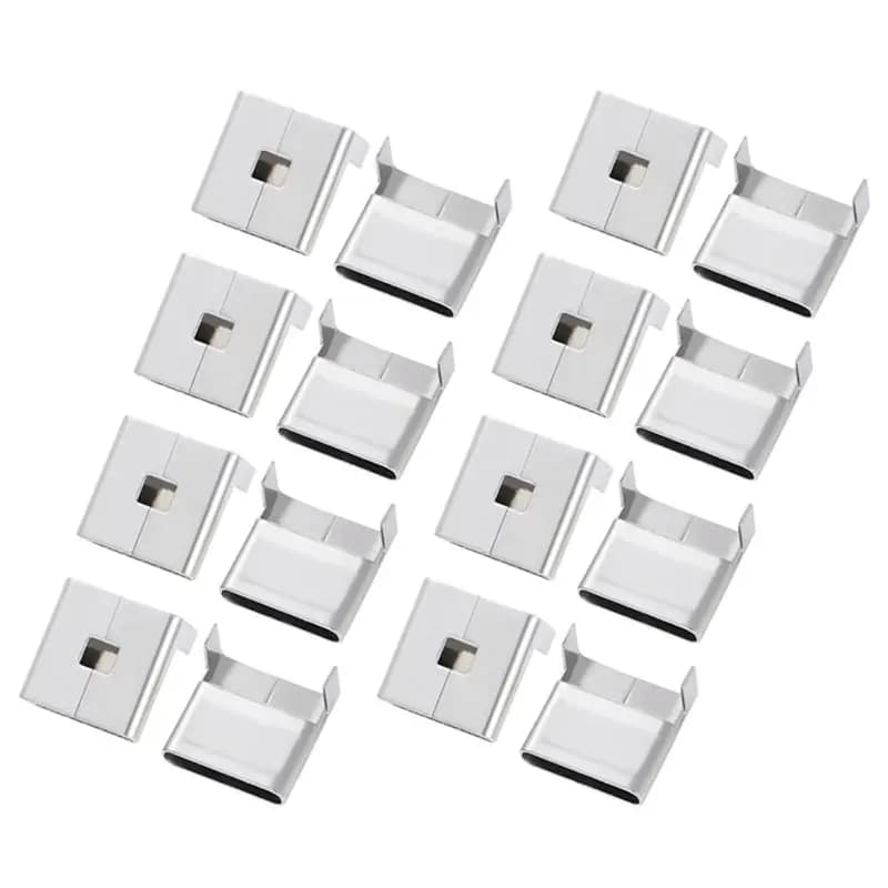 【Accessori Elettronici】Fascette stringicavo in metallo da 100 pezzi, 19 mm, tipo L, connettori a zip per imballaggio e avvolgimento