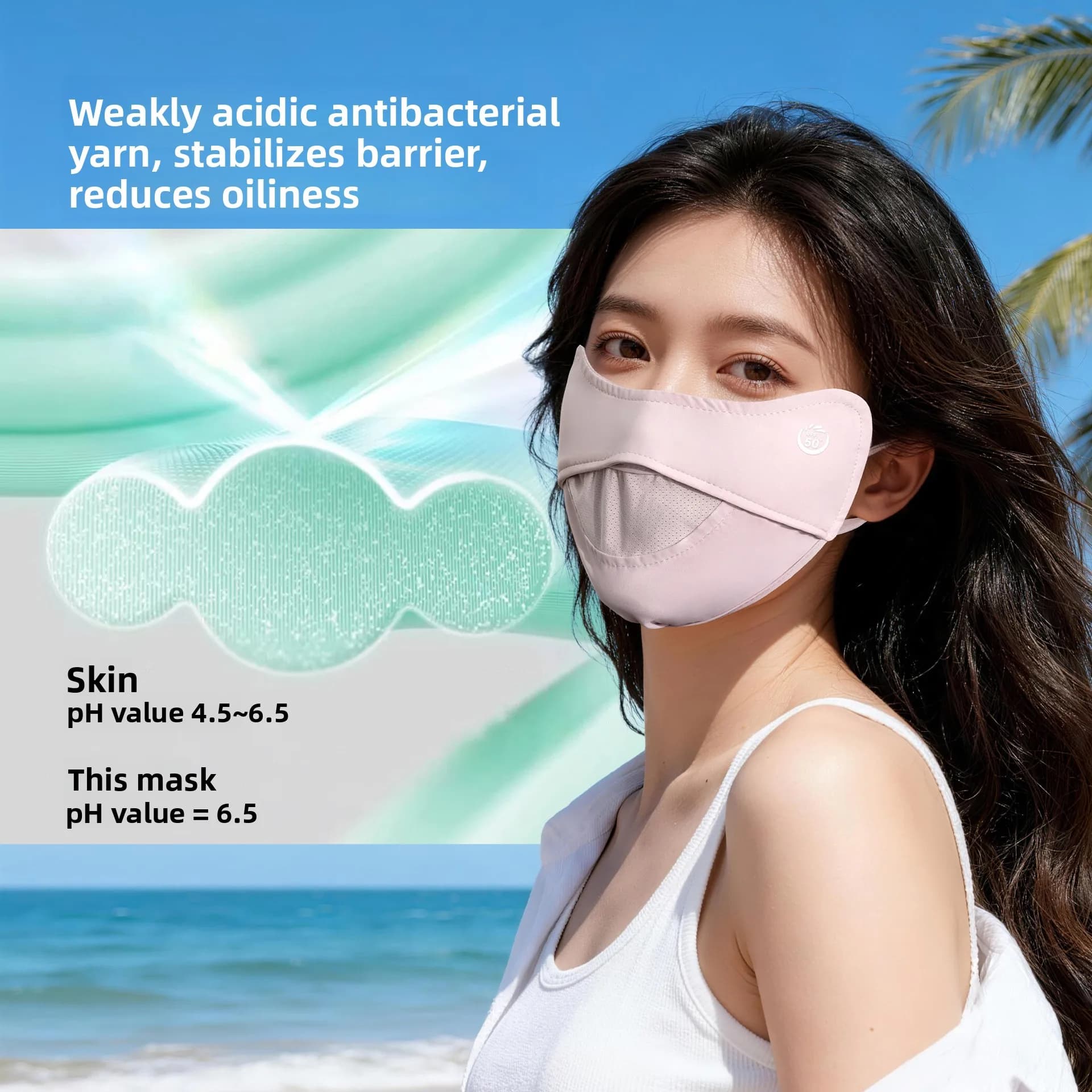 Outdoor Cycling Face Shield UV Protection Breathable Mesh Summer New Style Unisex Sunglasses Protective Eye Area Sunscreen Mask