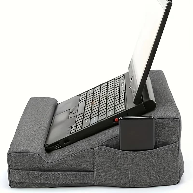 Supporto per laptop in tessuto Supporto per tablet regolabile Home Office Divano pigro ergonomico Comodo cuscino da letto per leggere e guardare