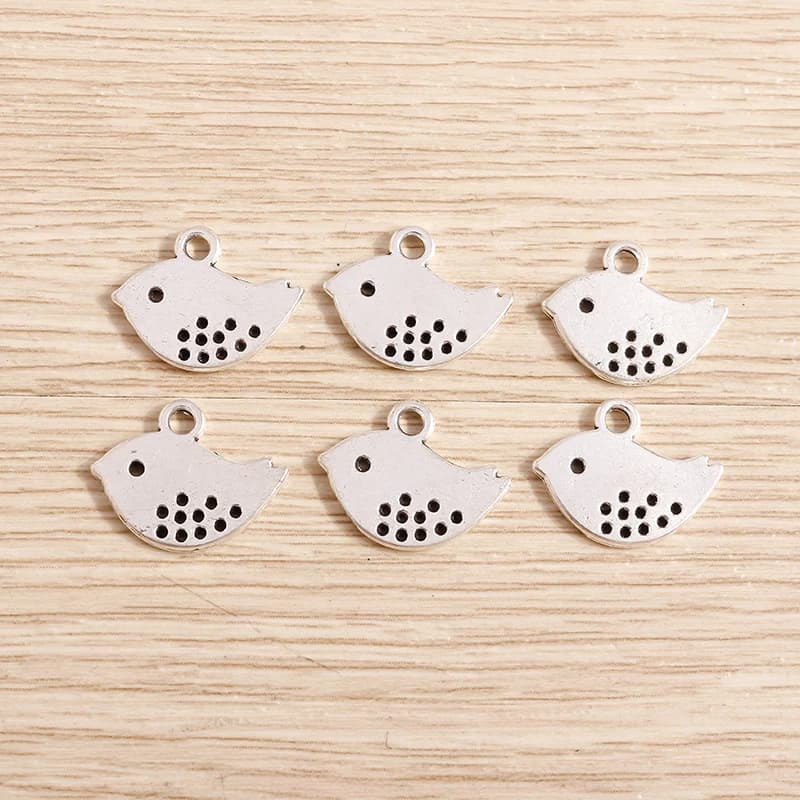 50pcs 16x13mm Cute Alloy Animal Birds Charms Pendants for Jewelry Making Necklaces Earrings Bracelets DIY Crafts Accessories