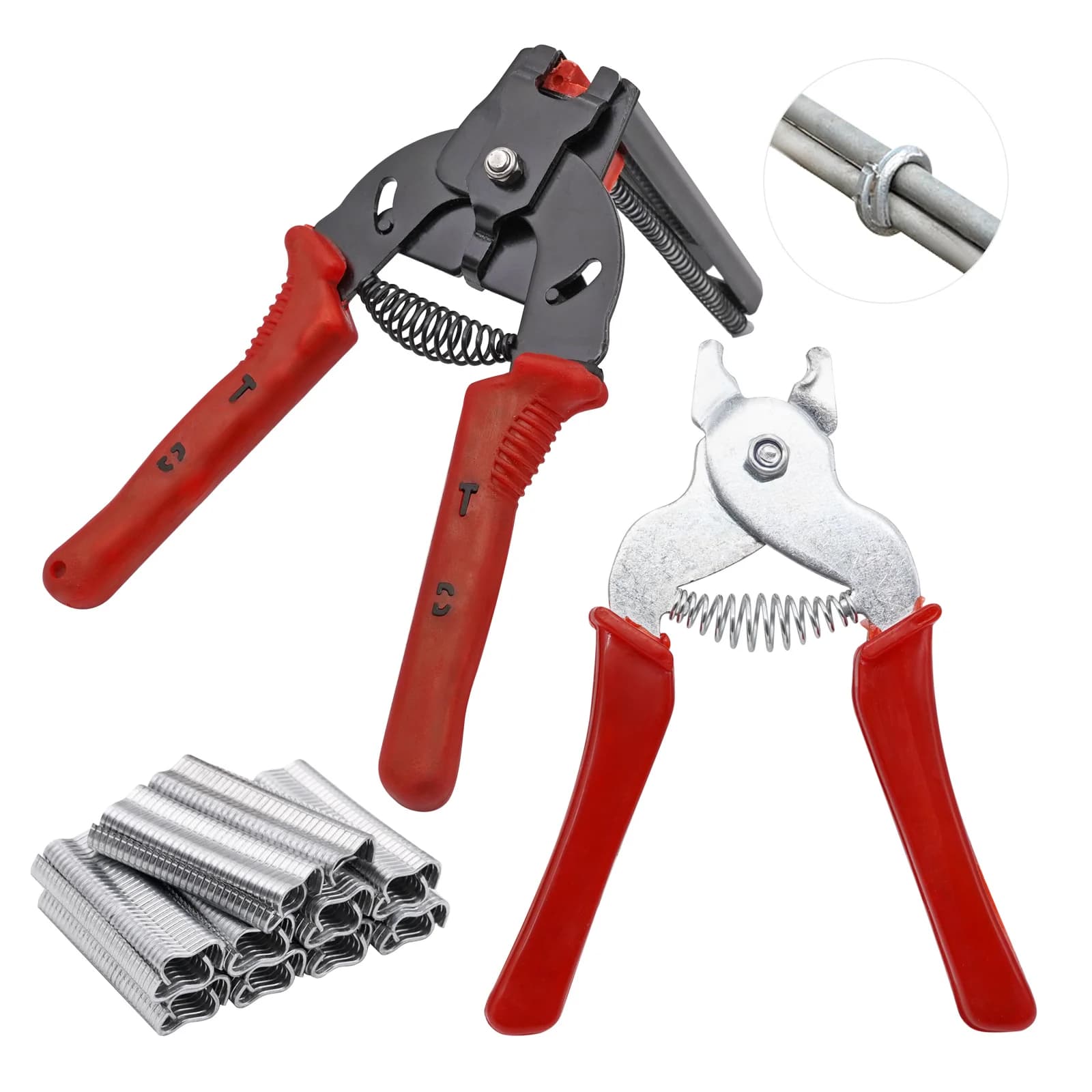 Pinze per gabbia in rete metallica di ferro di pollo morsetto per gabbia di recinzione forniture per pollame pinze per gabbia pinza ad anello strumento e graffette per clip da 600 pezzi/m