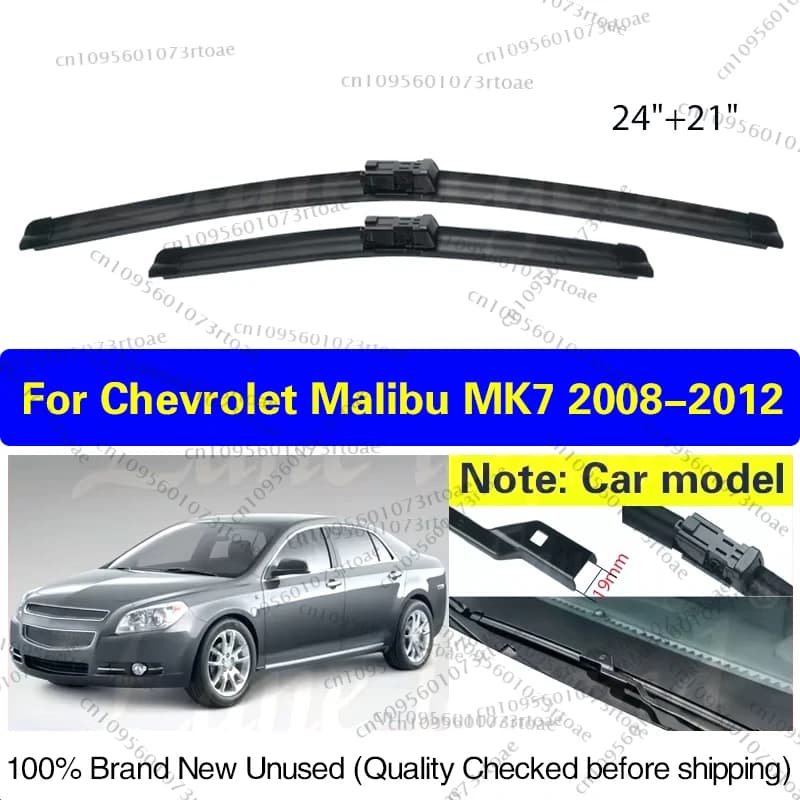 Tergicristallo LHD Spazzole Tergicristallo Anteriori Per Chevrolet Malibu MK7 2008 - 2012 Parabrezza Parabrezza Finestra Pulita Auto Spazzole Pioggia 24 "+ 21"