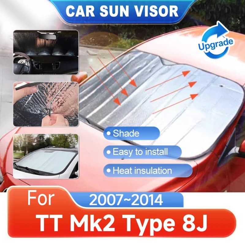 Parasole a copertura totale per Audi TT Mk2 tipo 8J 2007 2008 2009 2010 2011 2012 2013 2014 coperture visiera finestra parabrezza accessori