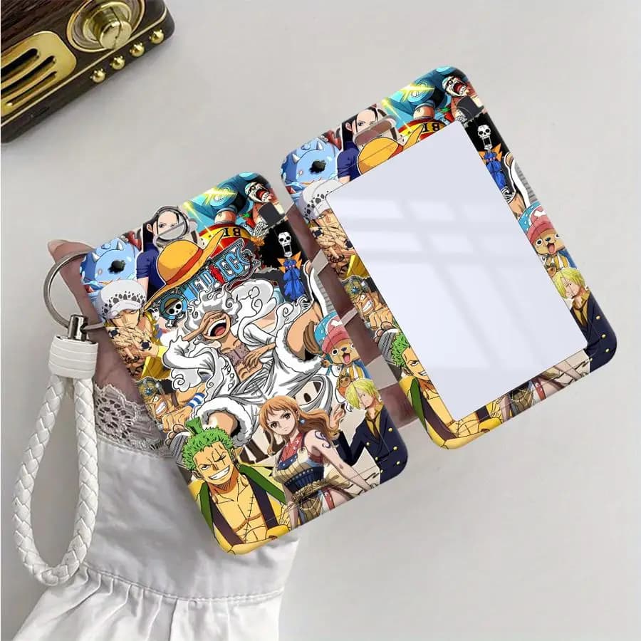 Porta Carte Retrattile 1 Pezzo con Cordino per Carte di Credito, Bus, Badge, ID Bancario - One Piece Luffy