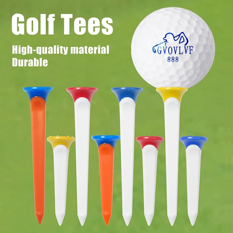 T-shirt da golf in plastica resistente da 15 pezzi/pacco progettate per migliorare la distanza del colpo da golf Accessori da golf per la miscelazione dei colori casuali