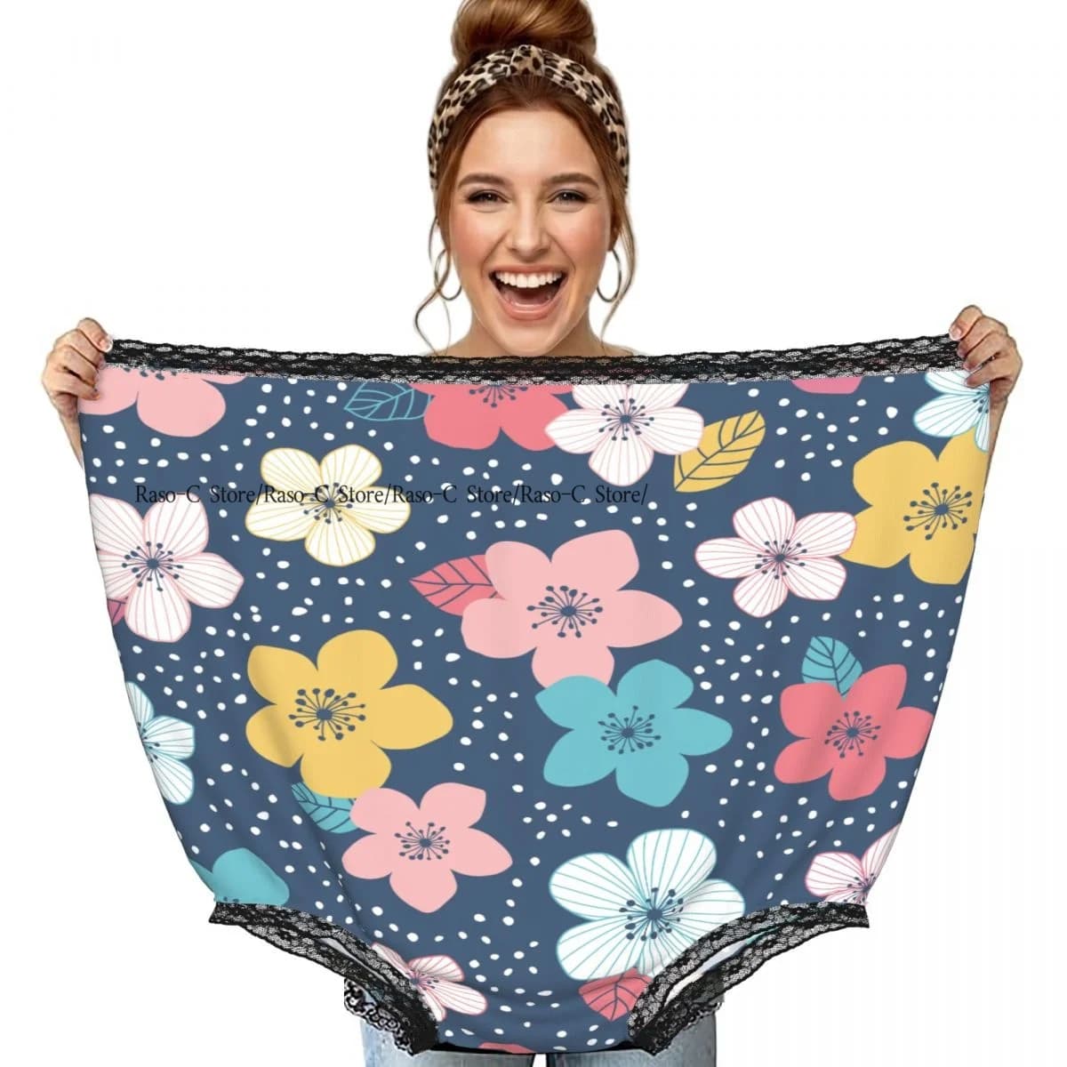 Divertenti Mutandine da Nonna Colorate con Motivi Floreali e Pois, Regalo Sorpresa