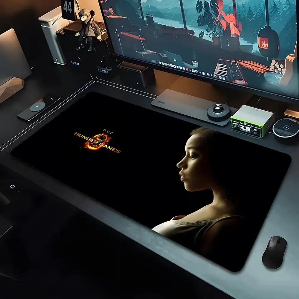 Tappetino per mouse anime g-game h-hunger, tappetino per mouse grande da gioco con bordi rinforzati, tappetino spesso per tastiera e scrivania del computer