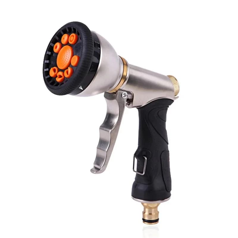 Strumento per l'irrigazione del giardino, pistola per irrigazione, ugello per tubo flessibile, ugello in metallo resistente, durevole e non facile da arrugginire, per lavaggio auto