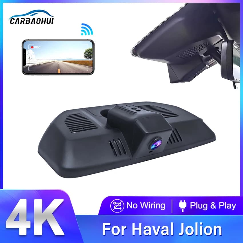 4K Plug and play Dash Cam HD Camera 2160P Car DVR Wifi Video Recorder For HAVAL Jolion 2021 2022 2023,Power from USB,DashCam