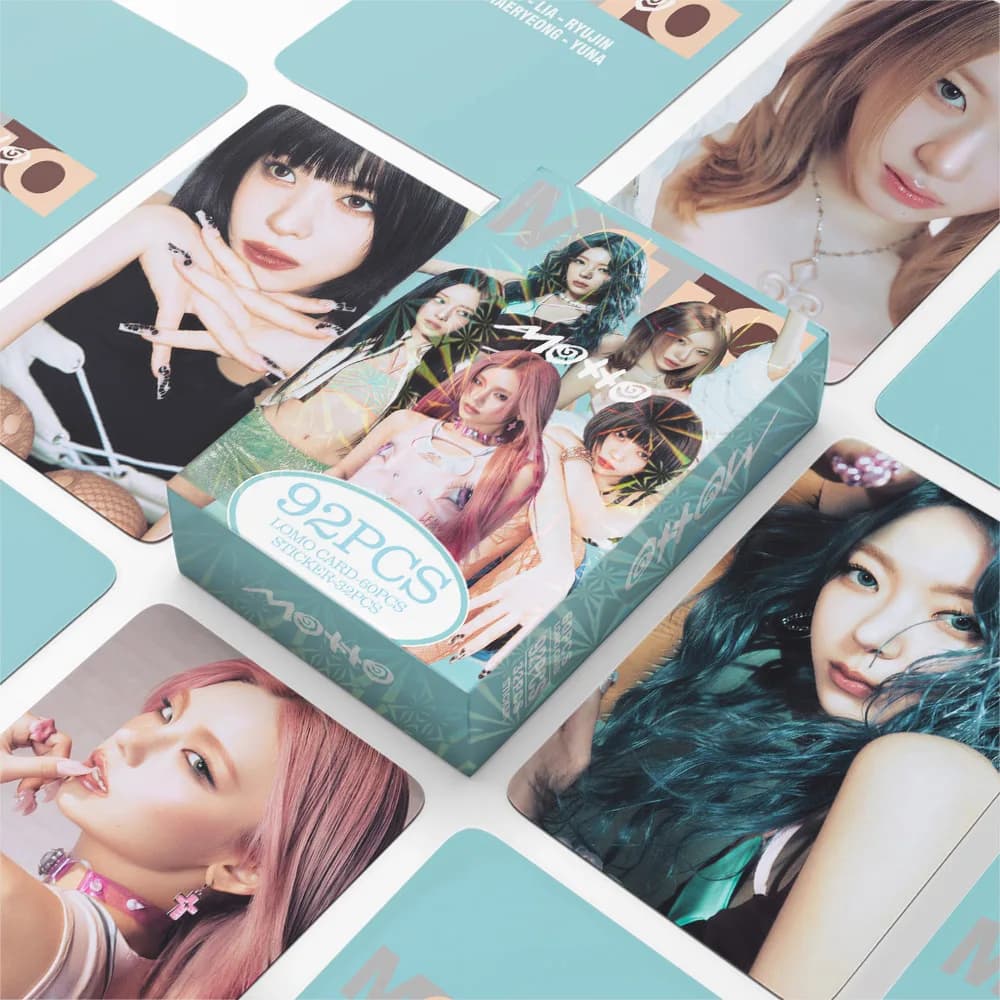 KPOP New 92Pcs Small Card ITZY New Album MOTTO Peripheral Photo Card Sticker LOMO Card Collection Card Gift