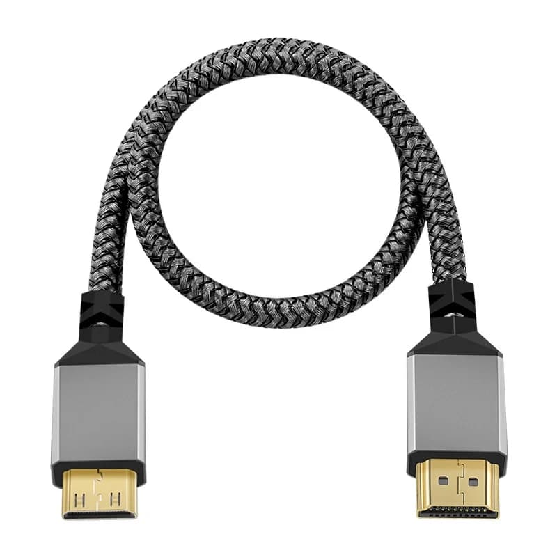 Cavo HDMI MICRO MINI in nylon da HDMI a HDMI2.0 4K 60HZ MINIHDMI MICROHDMI per fotocamera, proiettore, TV Box, laptop