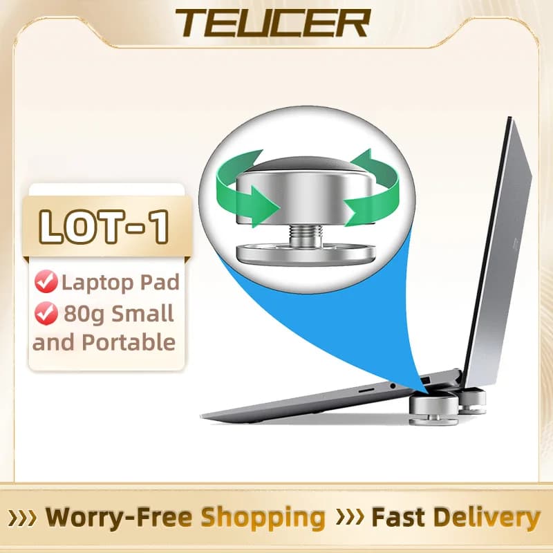 TEUCER LOT-1 supporto per Laptop Pad di raffreddamento portatile Base di raffreddamento regolabile portatile staffa antiscivolo per MacBook