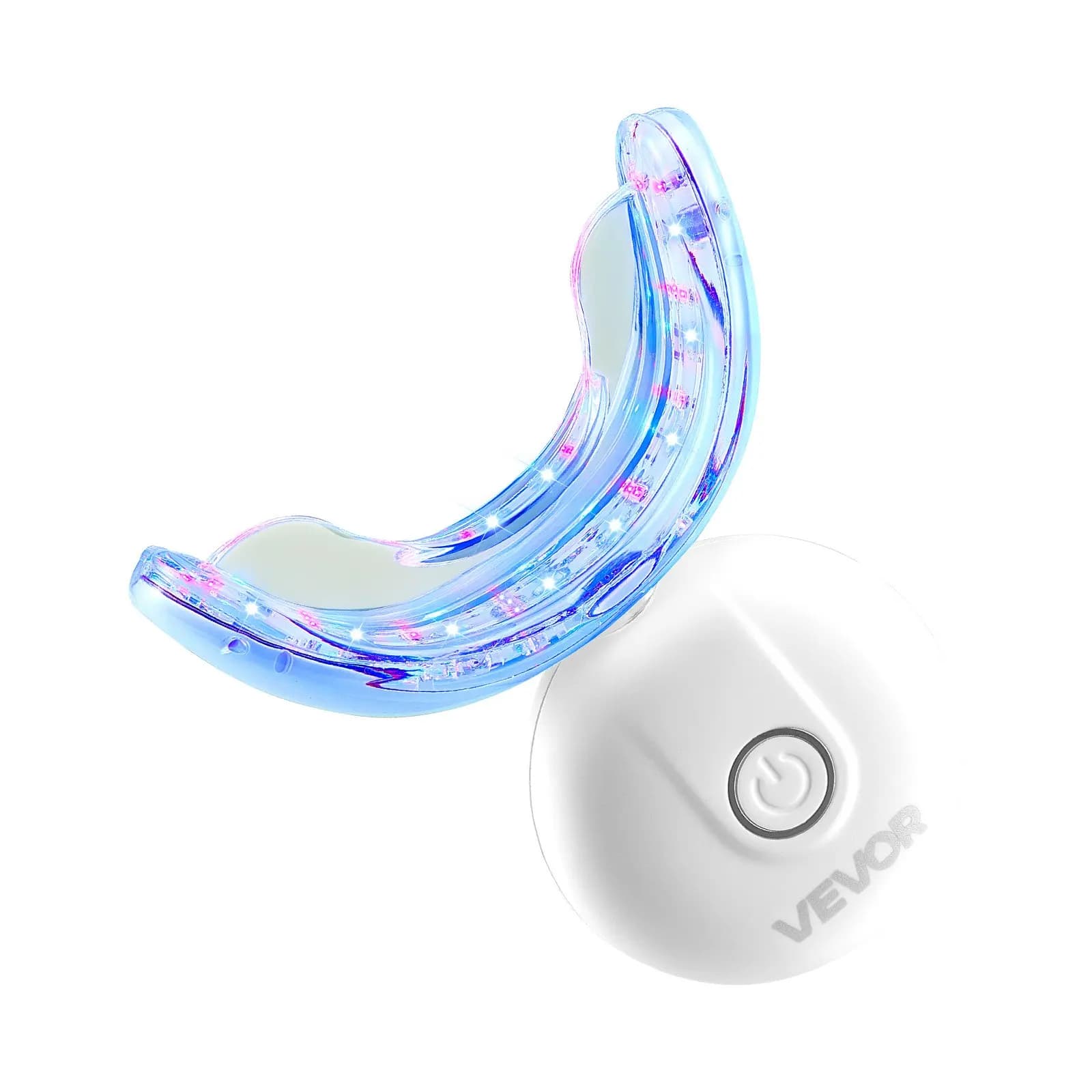 Kit sbiancante per denti con luce LED, 32 luci LED acceleratrici, siringa con gel sbiancante, gel desensibilizzante e vassoio a forma di U