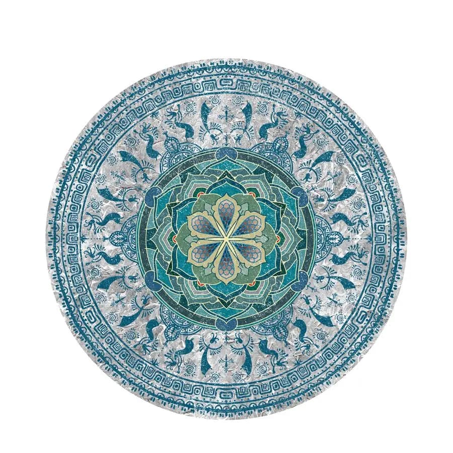 4.6X3.5mm Round Yoga Mat for Exercises, Premium Extra Thickness, Ultra Comfortable, Anti-slip, Meditation Mat
