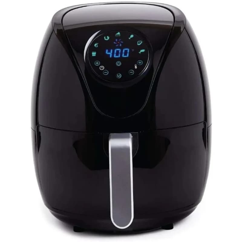 l # Friggitrice ad aria 7 QT Classic, friggitrice ad aria calda extra, cuoco, croccante, grigliata, arrosto, cottura, finitura lucida, nero