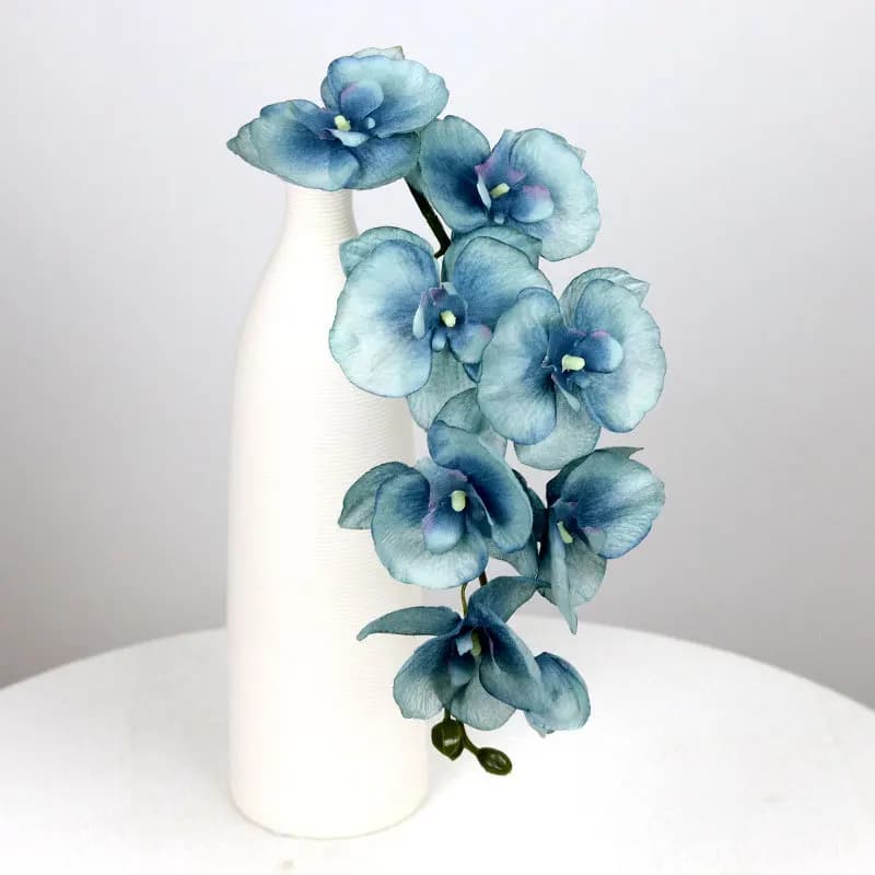 Bendable Washable Autumn Tone Artificial Phalaenopsis, Faux Flowers for Home, Hotel & Wedding Decoration Fake Plants