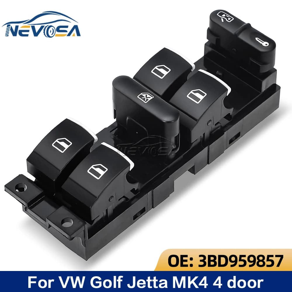NEVOSA Per VW 1999 2000-2004 GTI Golf 4 Jetta MK4 BORA BEETLE Passat B5 B5.5 Finestra Interruttore di Controllo Pulsante 3BD 959 857 3BD 959857