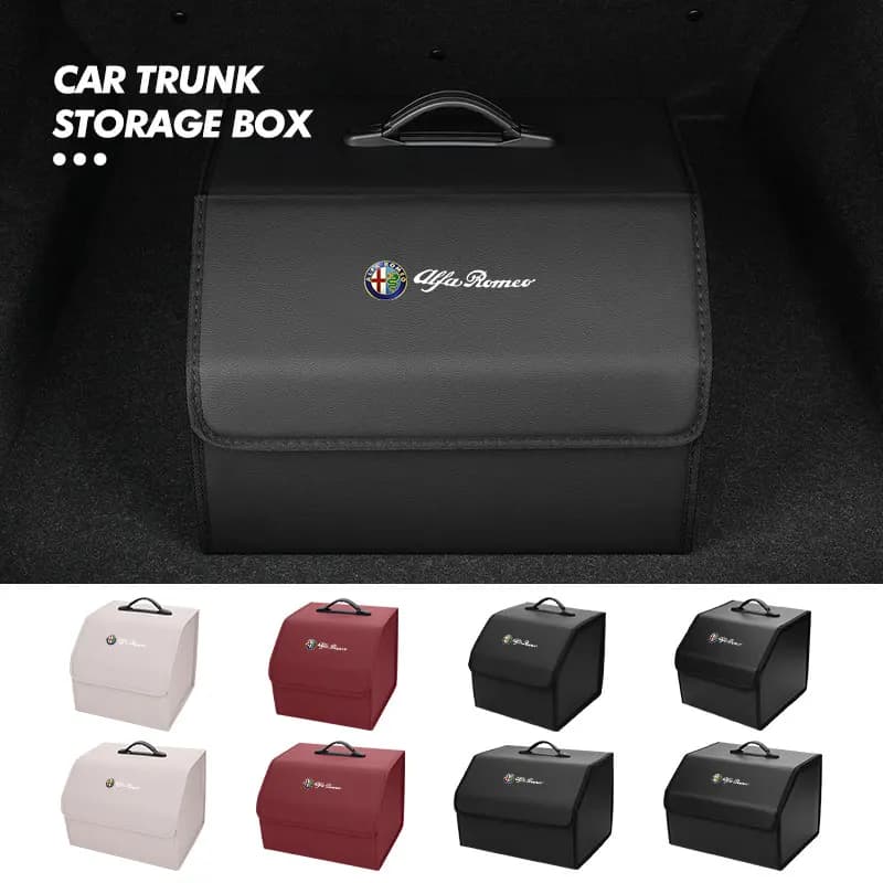 2026 Hot Alfa Romeo Car Organizer Tronco Scatola di Immagazzinaggio Stivaggio Riordino Contenitore Borsa Per Alfa Romeo 159 Giulietta 156 147 Giulia Mi