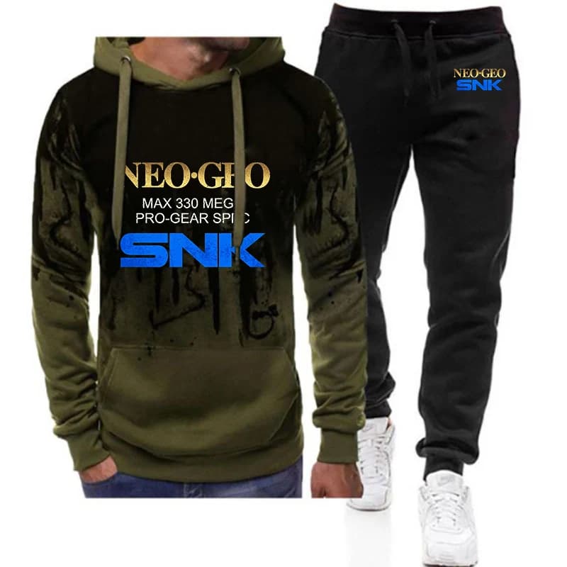 Neo Geo Pro Gear Spec Graphics Logo Print Creative Graphic Fashion Suits 2026 Spring And Autumn Men's Hoodies Pants Sets