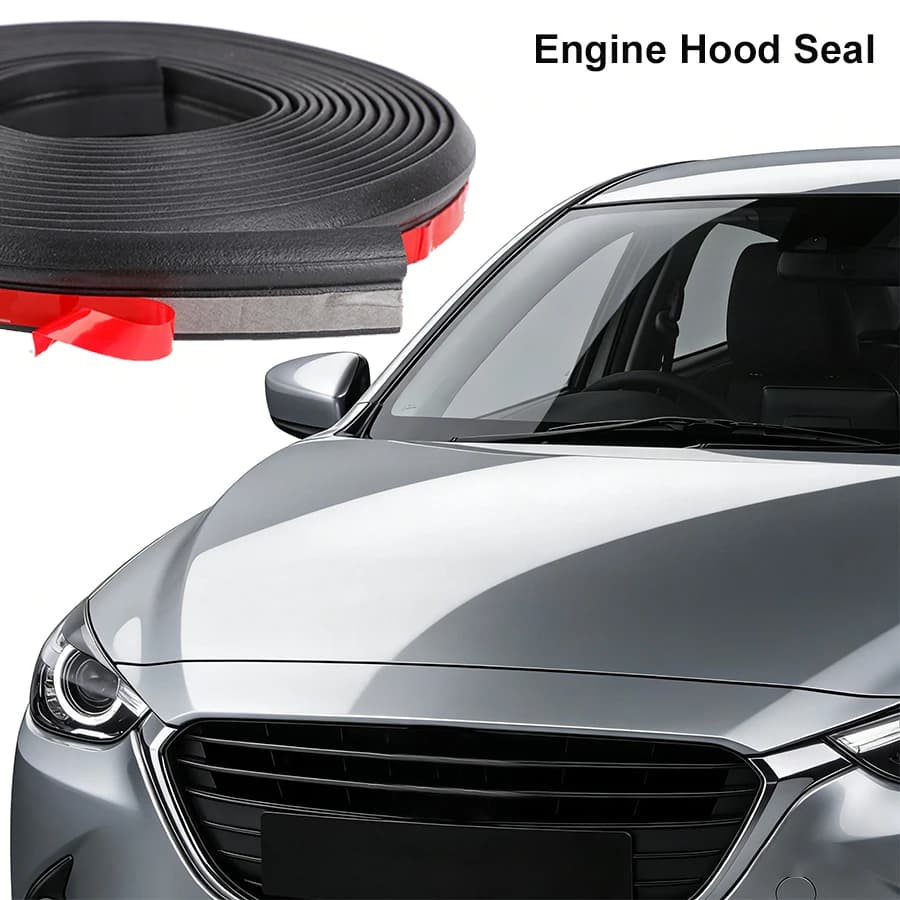 Guarnizione in gomma per cofano auto, striscia sigillante impermeabile, insonorizzante e antipolvere, 4M per Mazda 2 2002-2025