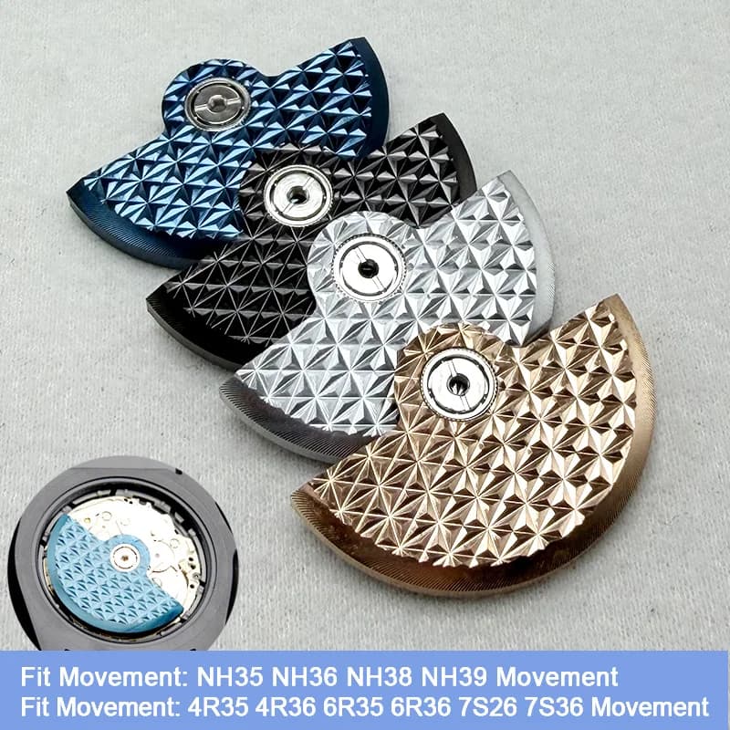 NH35 NH36 Automatic Movement Rotor Fit NH38 NH39 4R35 7S26 NH35 Movement Pendulum Oscillating Weight Hammer Automatic Rotor Part