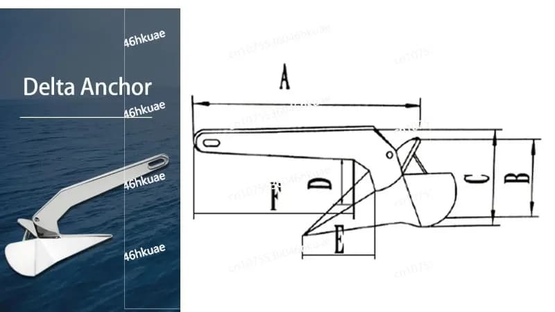 Ancoraggio Delta in acciaio inossidabile 316 di grado marino Ancoraggi per barche personalizzati premium da 15 kg Ancoraggio per barche per yacht