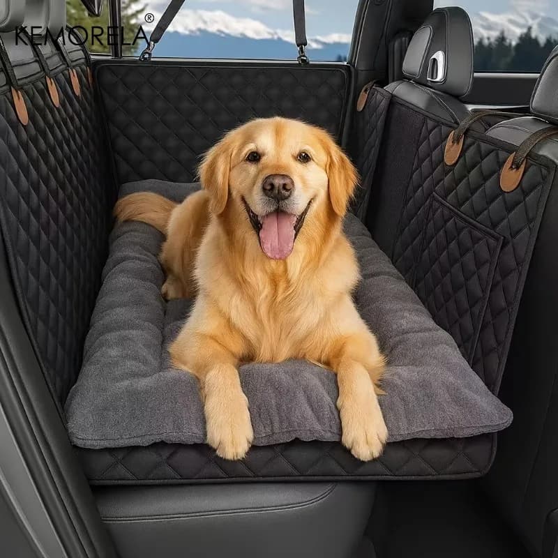 Tappetino per seggiolino auto invernale per cani, calore spesso e fondo antiscivolo, per tappetino per camion SUV berlina per viaggi invernali e su strada, lavabile in lavatrice