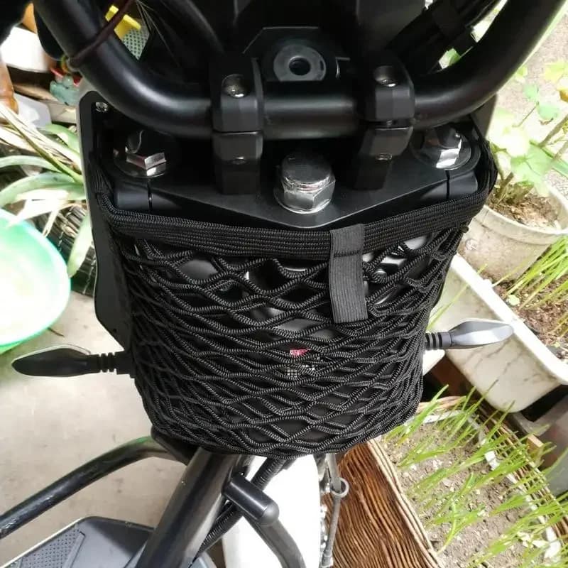 1PC Motorcycle Helmet Storage Trunk Bag Motorcycle Luggage Net Hook Hold Bag Cargo Bike Scooter Mesh Fuel Tank Luggage Equipaje