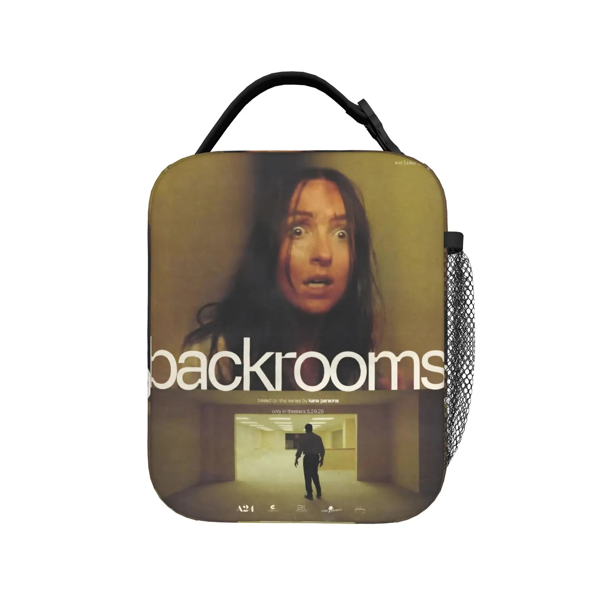 Backrooms Horror Movie 2026 Thermal Insulated Lunch Bag for Work Reusable Food Bag Men Women Thermal Cooler Lunch Boxes