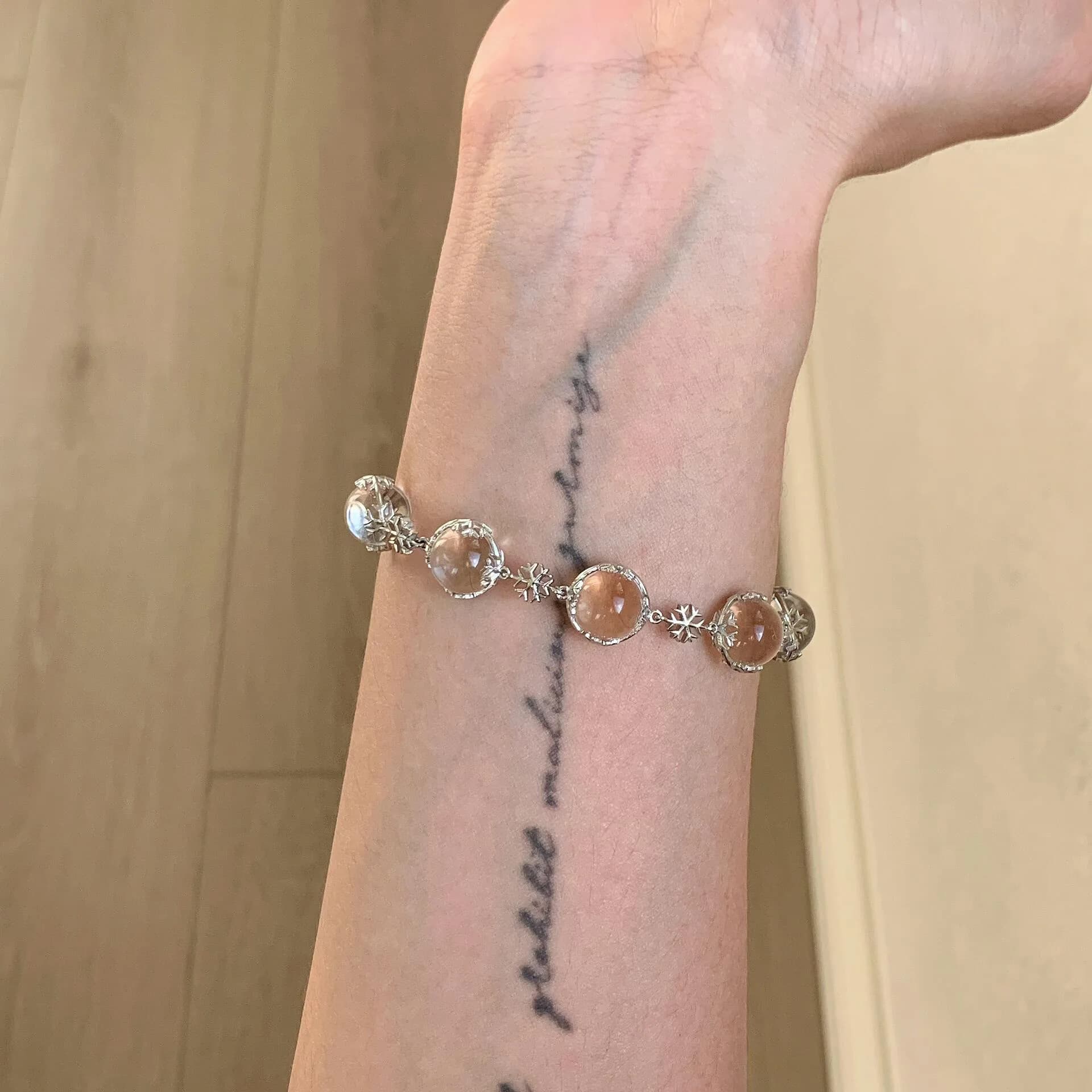 VENTFILLE 925 Sterling Silver Crystal Bracelet for Women Snowflake Sweet Romantic Versatile Jewelry Christmas Gift Dropshipping