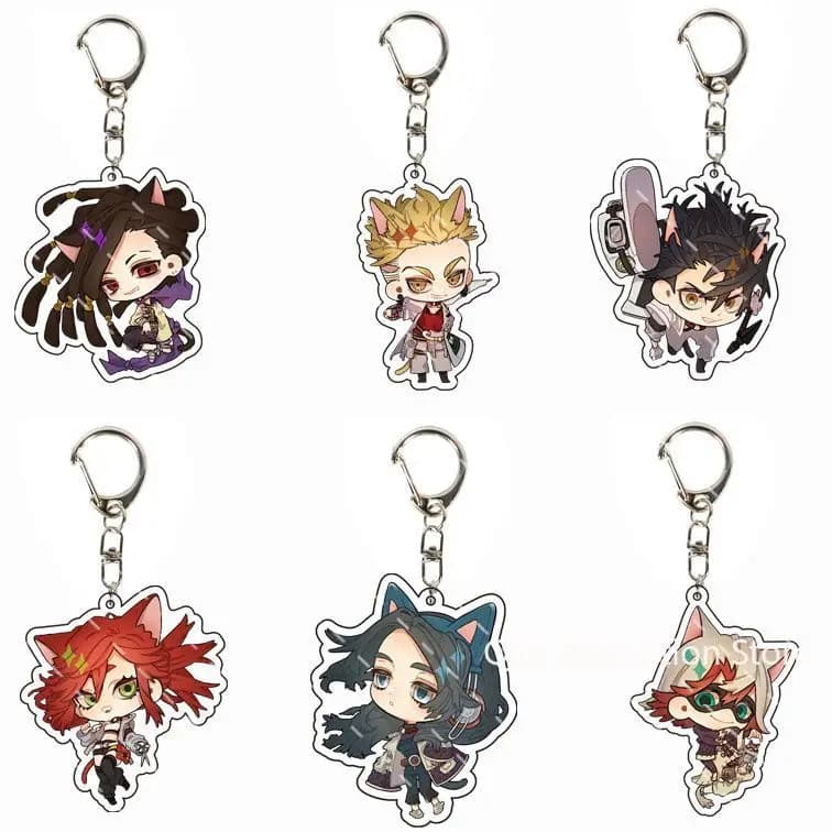 12pcs Anime GACHIAKUTA Rood Acrylic Car Keychain Accessories Bag Charm Backpack Pendant Keyring Birthday Gifts