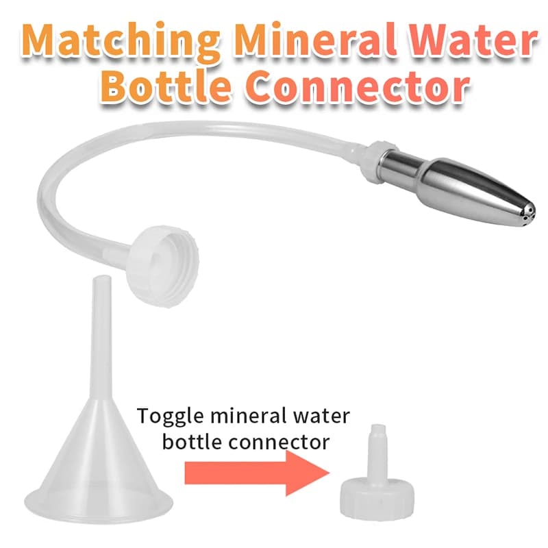 Imbuto Bottiglia d'acqua minerale Macchina per clistere a doppio uso per lavaggio e pulizia Lavatrice per donne, ano e intestino per uomini e donne