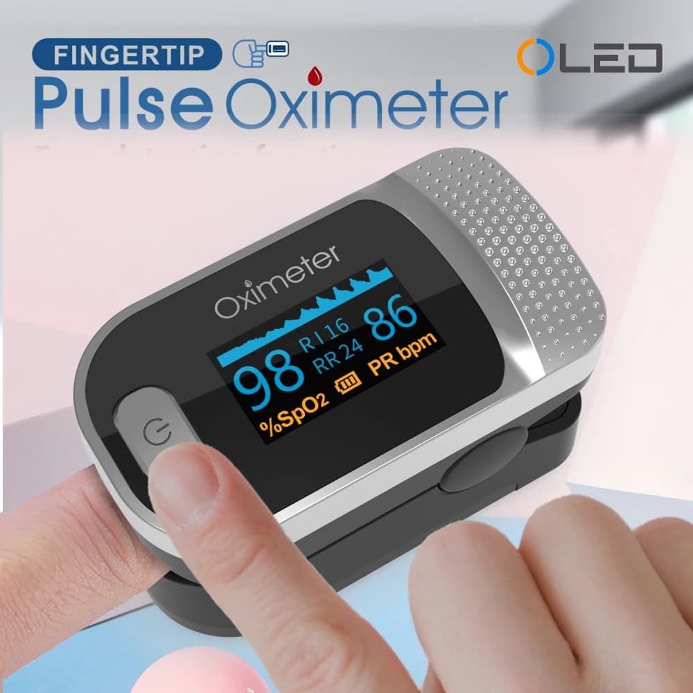 KIUZOU finger pulse regulator SPO2 PR PI RR Oxygen saturation meter in the blood OLED Oximeter De De Dedo